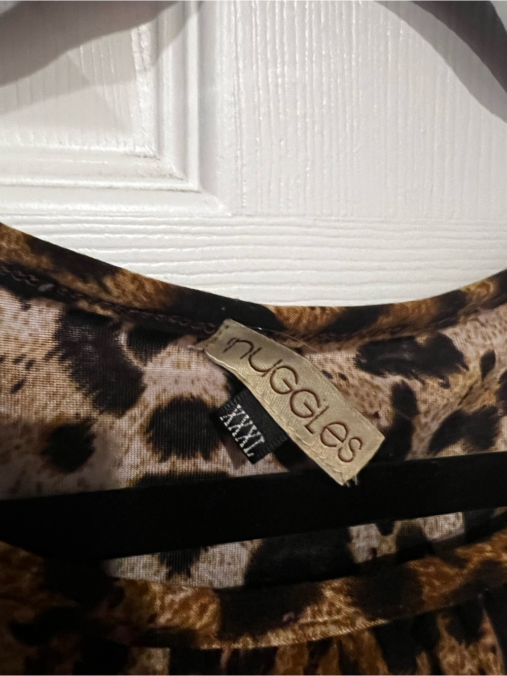 Leopard Print Ruffle Tunic - Brown - Picture 3 of 9